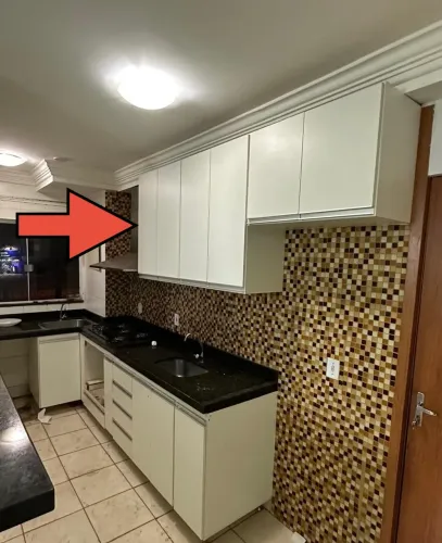 Armário Suspenso de Cozinha MDF c/ Amortecedor