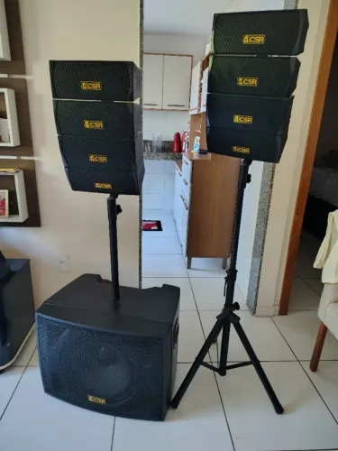 Sistema de som profissional csr completo 