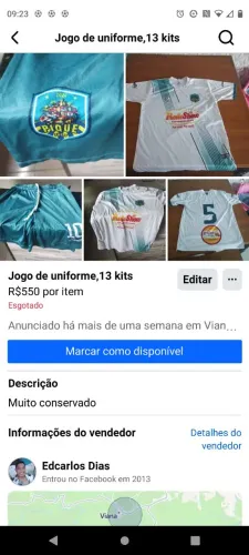 Jogo de uniforme de futebol 