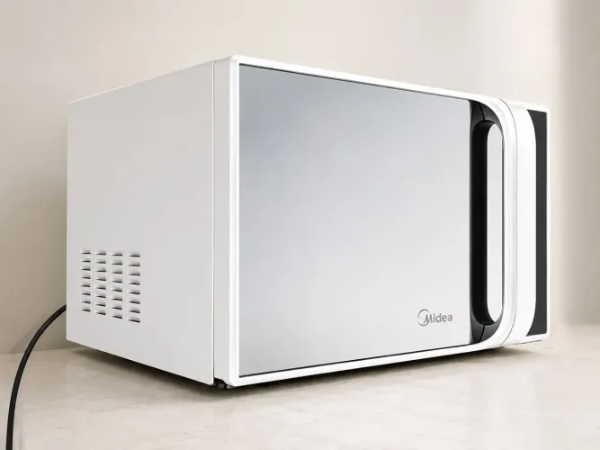 Micro-ondas Midea 31 Litros Branco Espelhado - Ótimo Estado