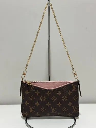 bolsa louis vuitton monogram pallas clutch