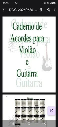 Caderno de acordes para violão e guitarra (PDF)