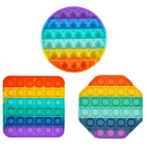 Pop It Fidget Toys Brinquedo Anti Stress Sensorial Colorido 