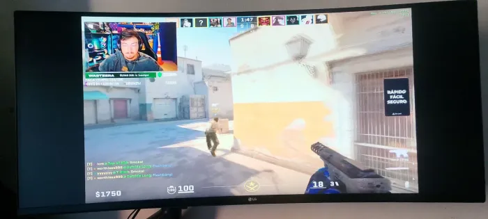Monitor gamer curvo LG ultraGear 34 polegadas som integrado