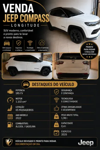 Jeep Compass Long. T270 1.3 TB 4X2 Flex AUT 2022