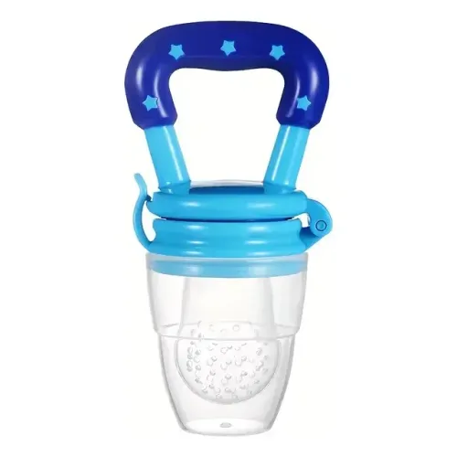 chupeta alimentadora pro baby azul silicone sem bpa 4 meses+ azul ns-4945