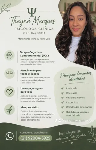 Psicóloga Clinica - Atendimento Psicológico | Acolhimento e Saúde Emocional