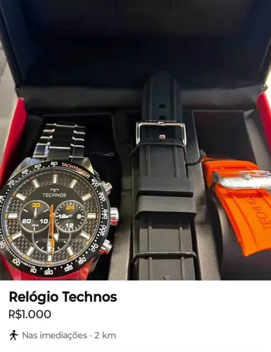 Relógio Technos Carbono Cronógrafo