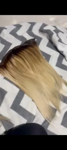 Mega hair 45cm loiro na tela