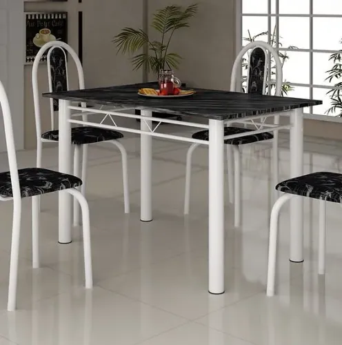 CONJ. MESA 120x75 INDIANA 4CAD Rubo grosso / pronta entrega <br><br>tubo gross