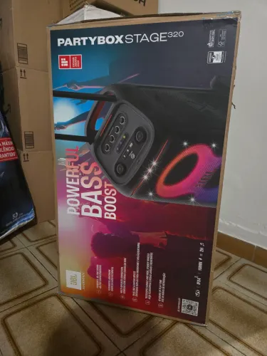 Caixa Som JBL Partybox Stage 320 Black, Lacrado, NF, Garantia 