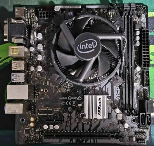 Kit placa mãe e processador Intel Core i3 10100f e h510m hvs 2.0