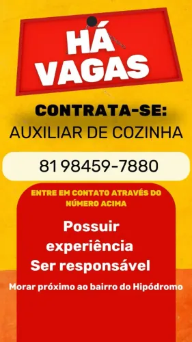 Auxiliar de cozinha