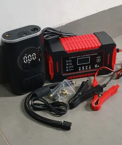 Carregador Automotivo e Compressor de Pneu