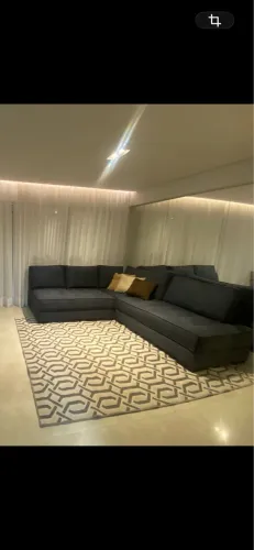 Sofá De Canto Em L Cinza Escuro Moderno Para Sala