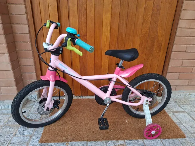 Bicicleta Infantil de Ciclismo Aro 16 500 Btwin Rosa