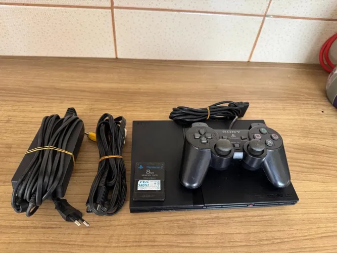 PlayStation 2 Slim sem Drive completo