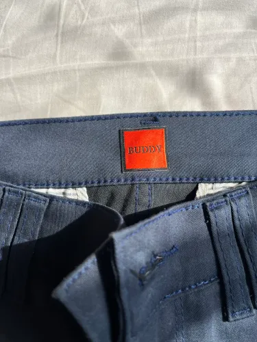     Calça Social Buddy Azul-Marinho Masculina - Ótimo Estado