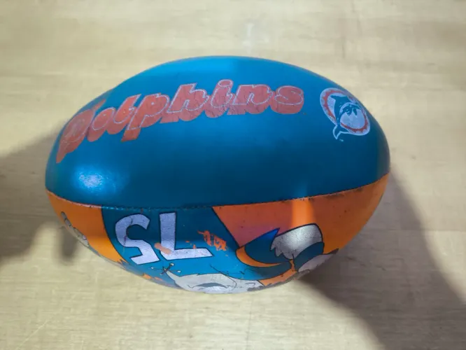 Bola Futebol Americano Miami Dolphins Flintstones Retro Anos 90
