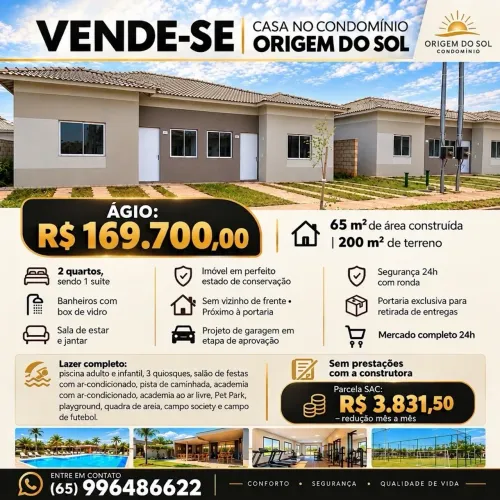 Casa Venda Condomínio Origem do Sol