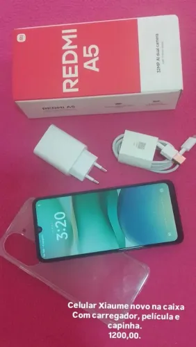 Celular Xiaume novo 4Gb + 4Gb virtual, com 128 preto.