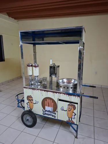 Carroça de Churros Completa - Nova, Adesivada e Nunca Usada