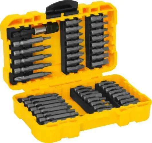 Jogo de bits/ponteiras, com 46 peças, encaixe sextavado de 1/4", Vonder