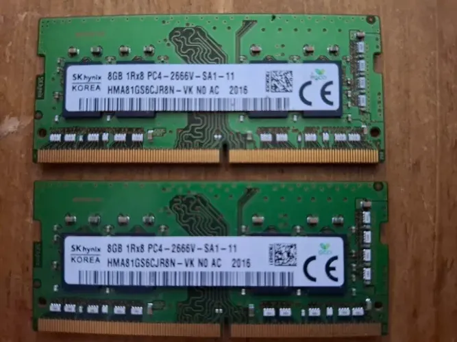 Memória 2x8GB DDR4 2666 para NOTEBOOK (kit 2 pentes de 8GB total 16GB)