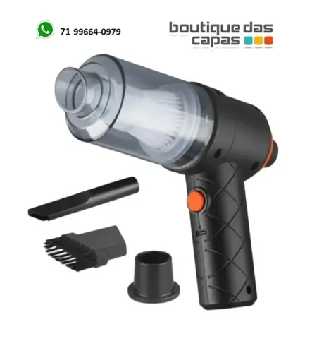 Aspirador E Soprador Portátil 2 Em 1 Automotivo E Doméstico Bivolt recarregavel