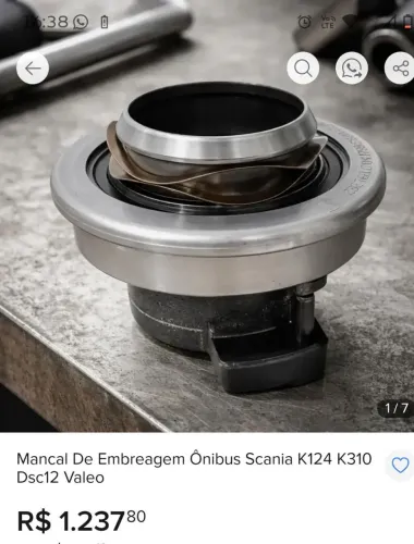 VENDO MANCAL DA MARCA VALEO PARA ÔNIBUS SCANIA k124 k310