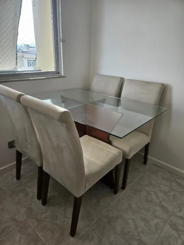 Mesa de jantar retangular 4 lugares 1,20 x 0,80cm