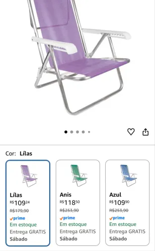 Cadeira de praia Mor reclinável
