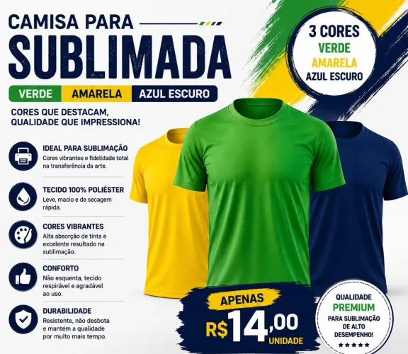 Camisas para sublimação 