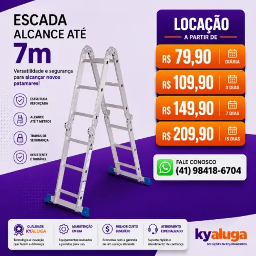 ALUGUEL - escada extensivel 7m