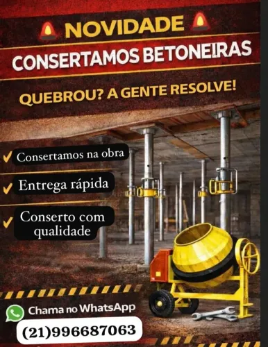 Assistência técnica para betoneira