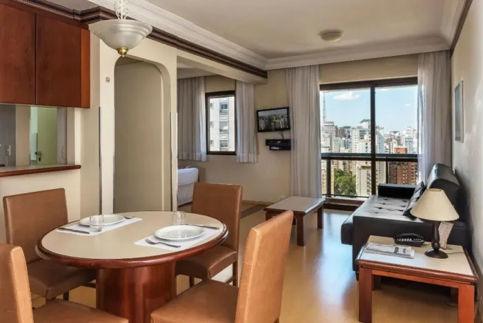 Central Park, apartamento totalmente mobiliado para hospedagem nos Jardins