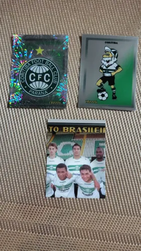 Kit 3 figurinhas time Coritiba 2006 Campeonato Brasileiro