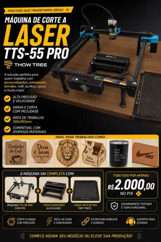 Máquina gravação lazer TTS-55 pro