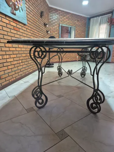 Mesa de Jantar Mármore Travertino