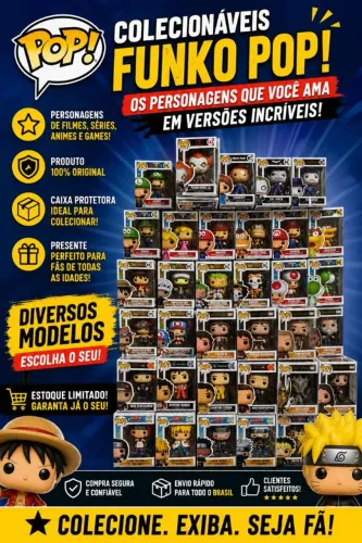 Funko Pop  Vários Modelos - Anime, Filmes e Games