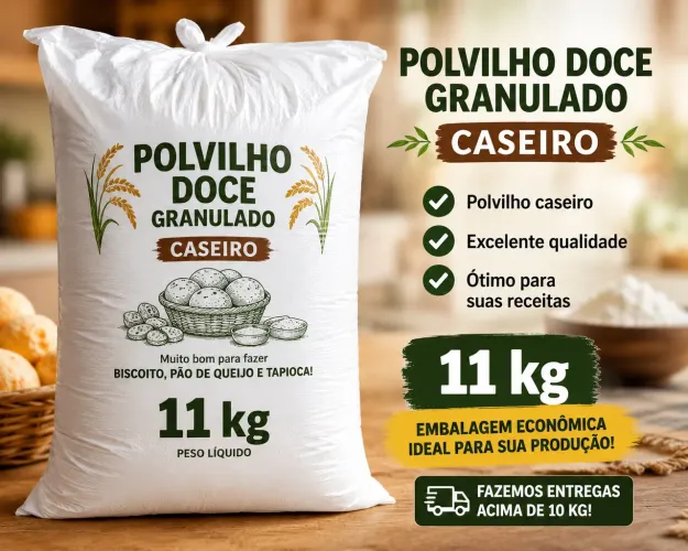 Polvilho caseiro granulado doce