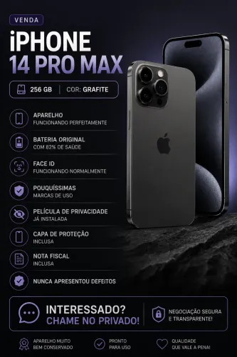 ? iPhone 14 Pro Max 256 GB Grafite