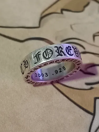 anel chrome hearts forever s925