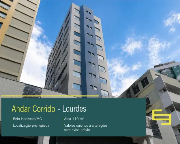 Andar comercial para alugar no Lourdes  oportunidade!