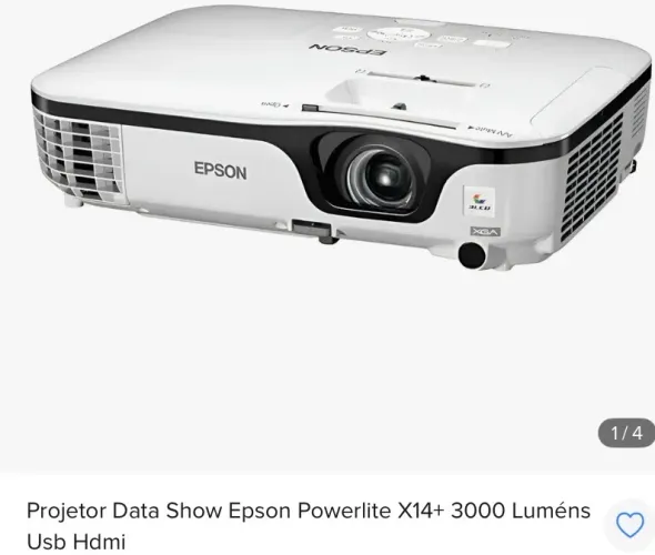 Projetor Epson X14 3000 lumes semi novo