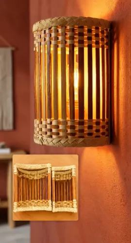 Luminária de parede, arandela artesanal