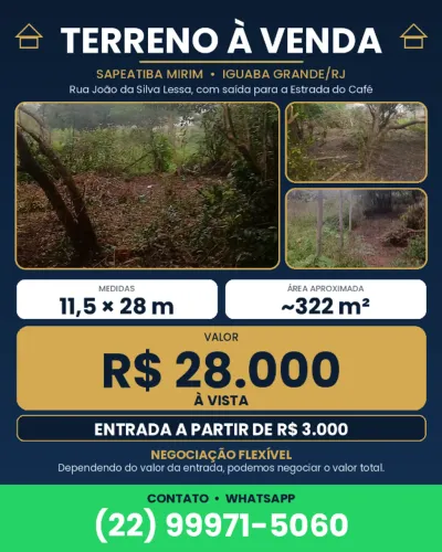Terreno a venda Sapeatiba Mirim