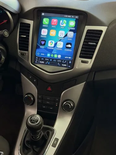 Central Multimídia Android Tesla Cruze LT/LTZ 2012 a 2016 CarPlay e Android Auto