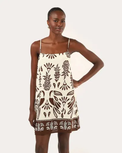 Vestido curto estampado