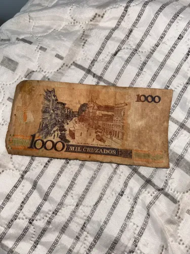 NOTA DE MIL (1000 CRUZADOS) COM TRIÂNGULO ESPECIAL DO CRUZADO NOVO 